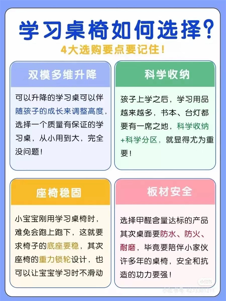 博士有成學習桌，學習桌椅套裝如何選擇