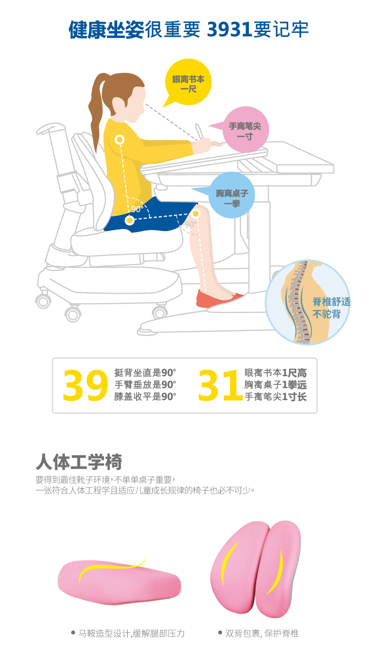 人體工學(xué)椅，馬鞍造型設(shè)計(jì)，緩解腿部壓力